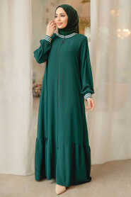 Modest Green Abaya Dubai 45276Y - 4
