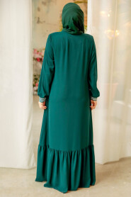 Modest Green Abaya Dubai 45276Y - 5