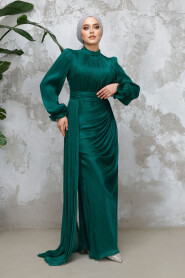  Modest Green Bridal Dress 4934Y - 3