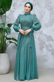 Modest Green Bridesmaid Dress 47961Y - 2