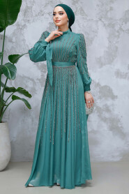 Modest Green Bridesmaid Dress 47961Y - 4