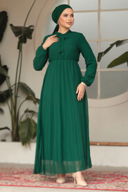 Modest Green Chiffon Maxi Dresses 50351Y - 2