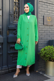 Modest Green Coat 10244Y - 2