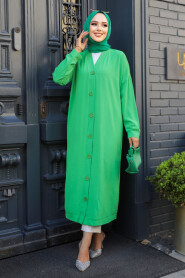 Modest Green Coat 10244Y - 1