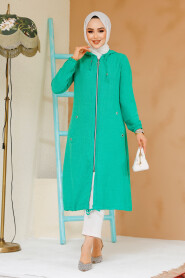 Modest Green Coat 70792Y - 2