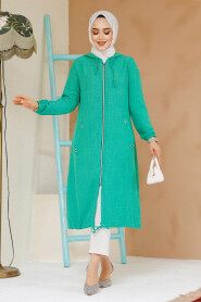 Modest Green Coat 70792Y - 3