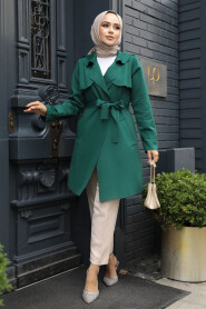 Modest Green Coat 72131Y - 1