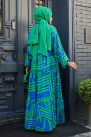 Modest Green Dress 23583Y - 3