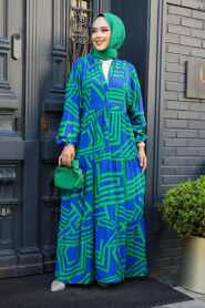 Modest Green Dress 23583Y - 2