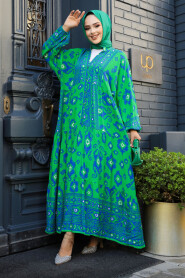 Modest Green Dress For Women 23453Y - 2