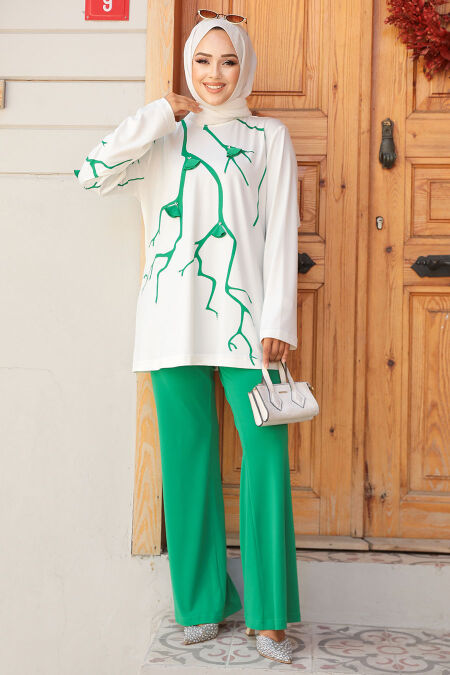 Modest Green Dual Suit 40225Y - NEVA STYLE