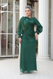 Modest Green Engagement Dress 51512Y - 2