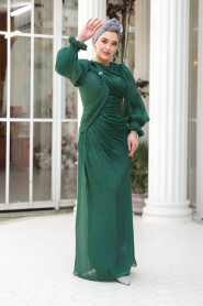 Modest Green Engagement Dress 51512Y - 1