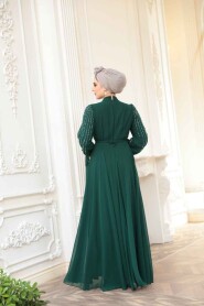 Modest Green Engagement Gown 25913Y - 5