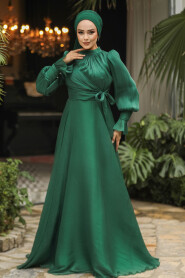 Modest Green Evening Dress 48051Y - 1