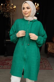 Modest Green For Women Coat 6686Y - 2