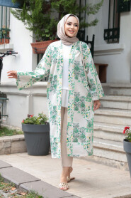 Modest Green Kimono 32121Y - 1