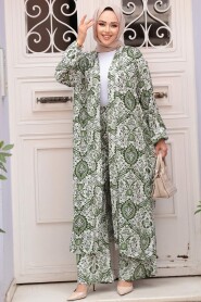 Modest Green Kimono Dual Suit 12884Y - 2