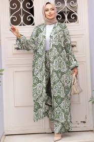 Modest Green Kimono Dual Suit 12884Y - 3