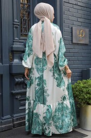 Modest Green Long Dress 23157Y - 2