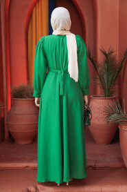 Modest Green Long Dress 3034Y - 4