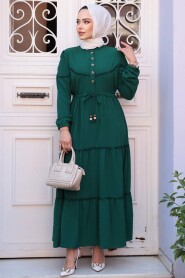 Modest Green Long Dress 596Y - 3