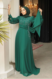 Modest Green Long Evening Dress 52021Y - 3