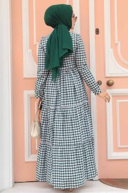 Modest Green Long Sleeve Dress 2702Y - 3