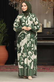 Modest Green Maxi Dress 23171Y - 2