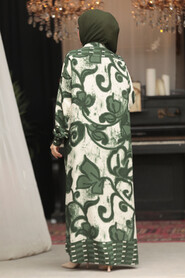 Modest Green Maxi Dress 23171Y - 3