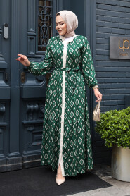 Modest Green Maxi Dress 23924Y 