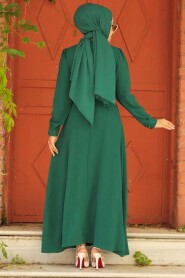 Modest Green Maxi Dress 6621Y - 2