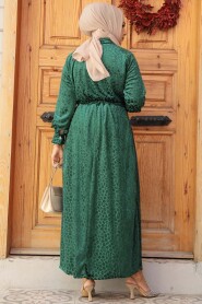 Modest Green Maxi Dress 92690Y - 4