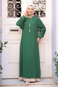 Modest Green Pastel Dress 76881Y - 2