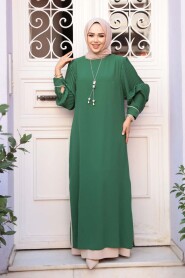 Modest Green Pastel Dress 76881Y - 3