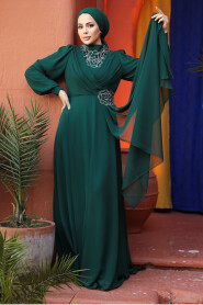 Modest Green Plus Size Dress 25882Y - 4