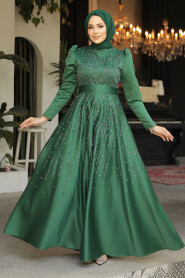 Modest Green Plus Size Dress 52081Y - 1