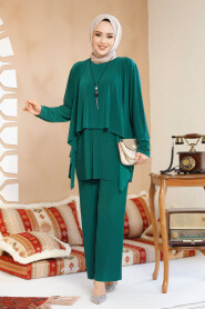 Modest Green Plus Size Dual Suit 70212Y - 2