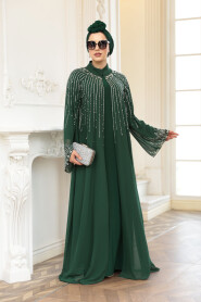 Modest Green Plus Size Engagement Dress 25912Y - 2