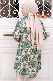 Modest Green Plus Size Top 11737Y - 3
