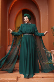 Modest Green Plus Size Wedding Dress 25911Y - 1