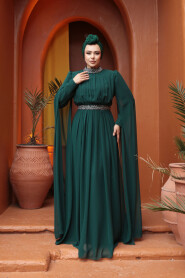Modest Green Plus Size Wedding Dress 25911Y - 2