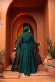Modest Green Plus Size Wedding Dress 25911Y - 3