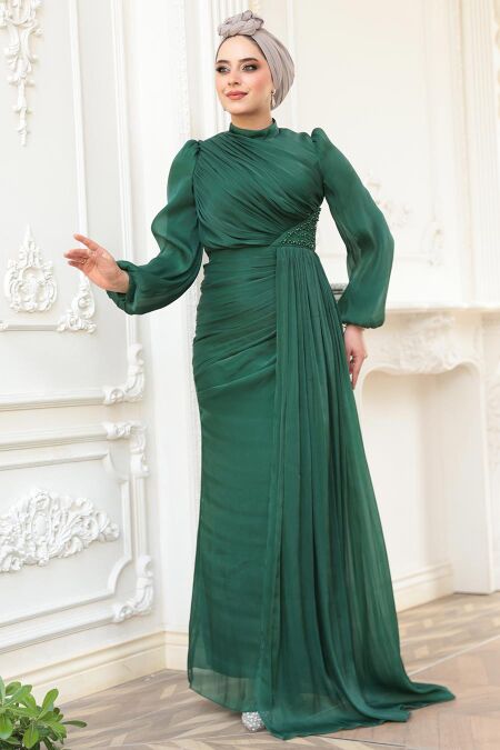 Modest Green Prom Dress 52585Y - NEVA STYLE
