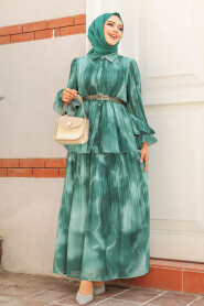 Modest Green Skirt Dual Suit 45291Y - 1