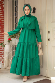 Modest Green Summer Dress 20301Y - 1