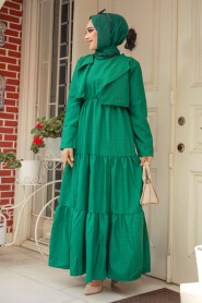 Modest Green Summer Dress 20301Y - 2