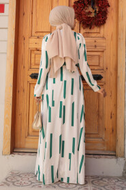 Modest Green Summer Dress 4645Y - 4