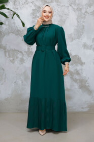 Modest Green Summer Dress 65878Y - 2