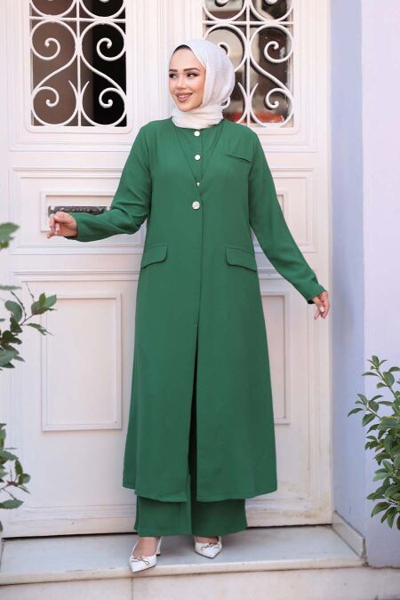Modest Green Three Suit 76521Y - NEVA STYLE